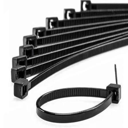 ABRACADEIRA NYLON 7X400MM BRANCA/PRETA - 12119 IMPORTADO