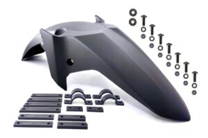 PARALAMA DIANT. INFERIOR XRE 190 PRETO 16/25 C/SUPORTE PARA BROS 125/150/160 LONA - 3442 EMBUS