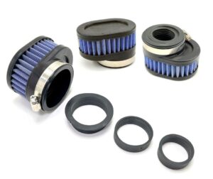 FILTRO AR ESPORTIVO OVAL (C/4 ADAPTADORES SAIDA) TITAN/FAZER/FACTOR AZUL - 13849 EMBUS