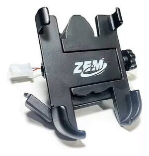 SUPORTE CELULAR FIX. GUIDAO C/CARREGADOR  ALUMINIO PRETO - ZE0917 ZEM